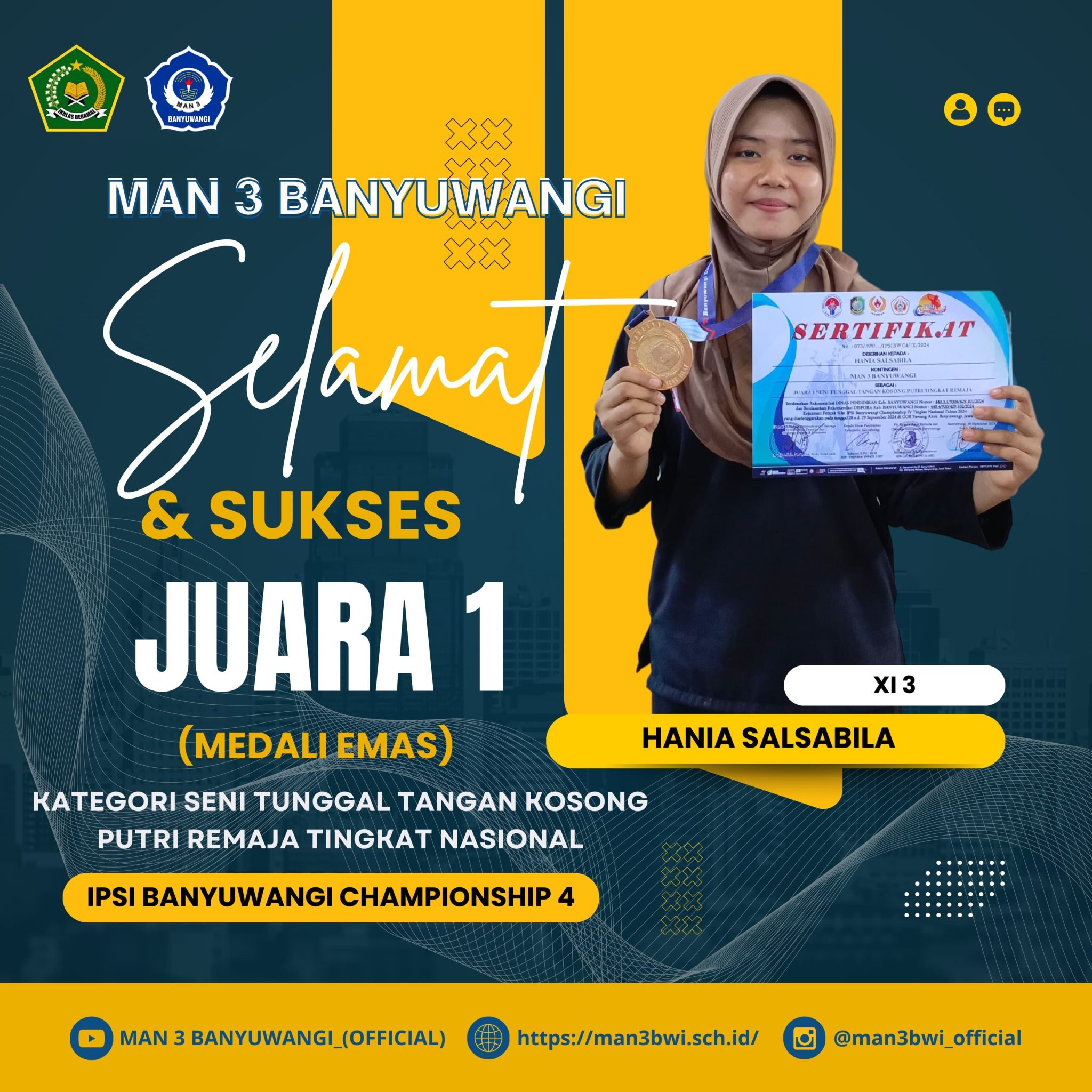 Juara 1 Kategori Seni Tunggal Tingkat Nasional