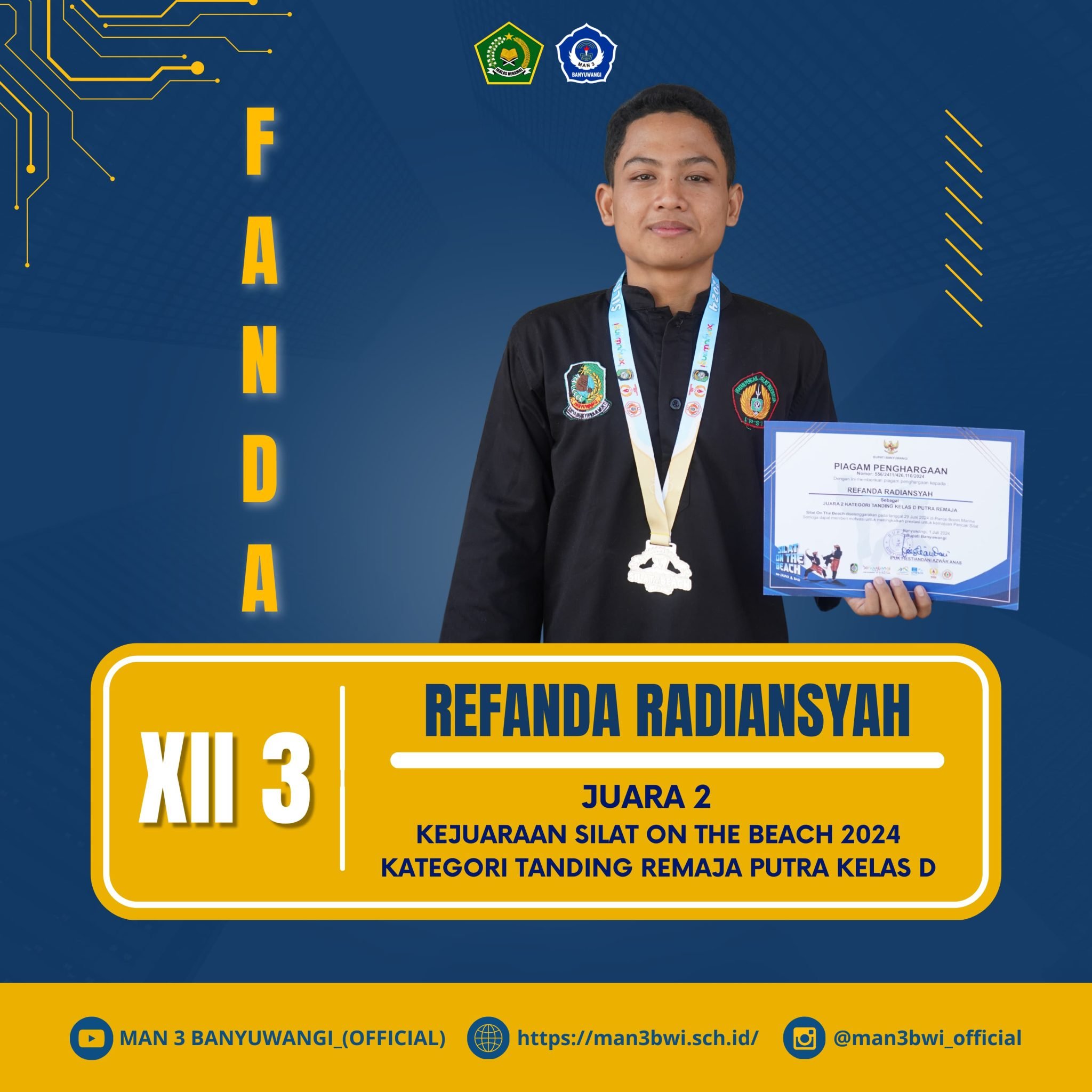 Juara 2 Kejuaran Silat ON BEACH 2024