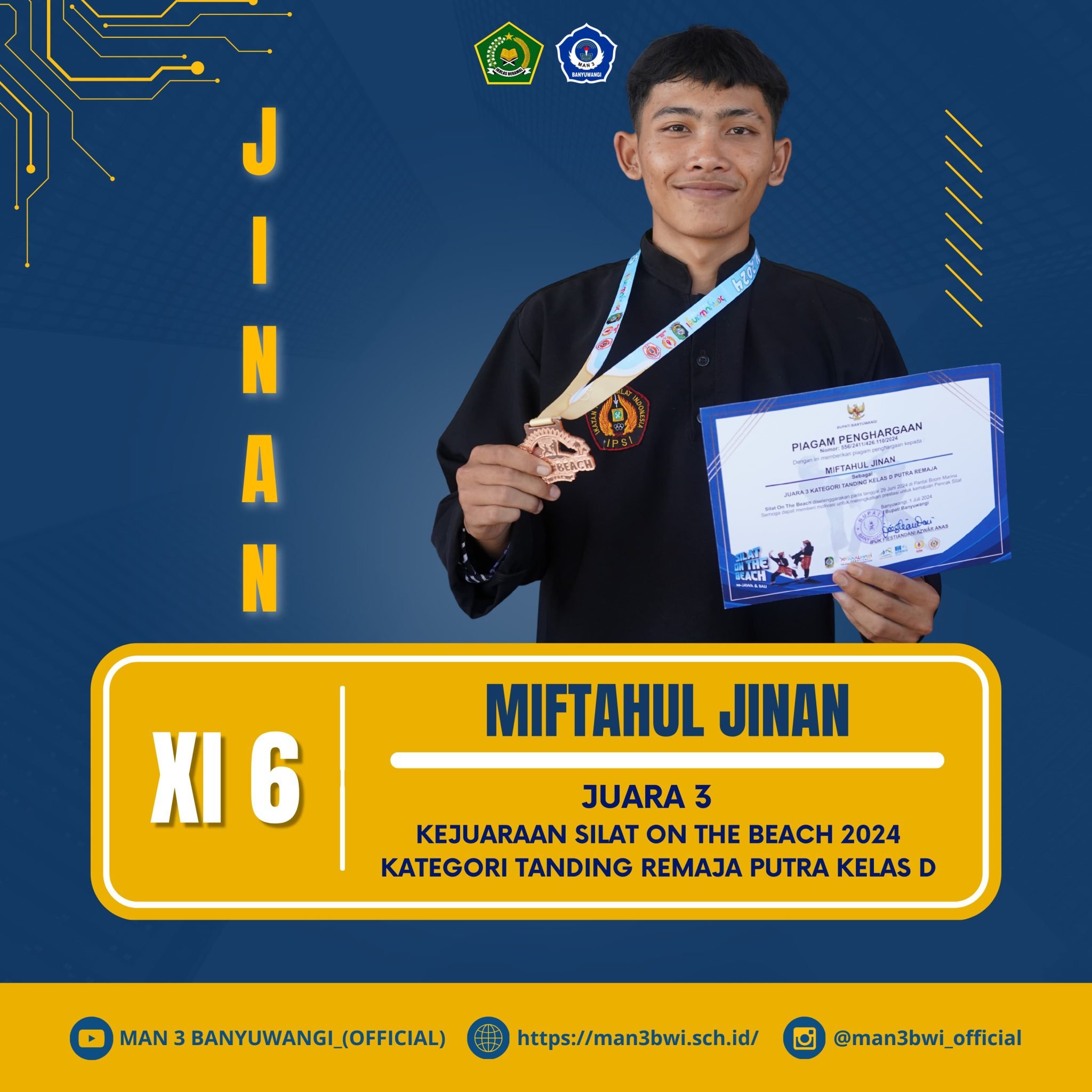 Juara 3 Kejuaran Silat ON BEACH 2024