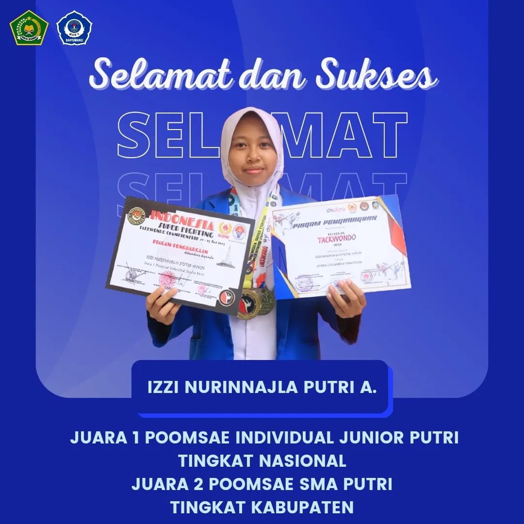 JUARA 1 POOMSAE INDIVIDUAL JUNIOR PUTRI